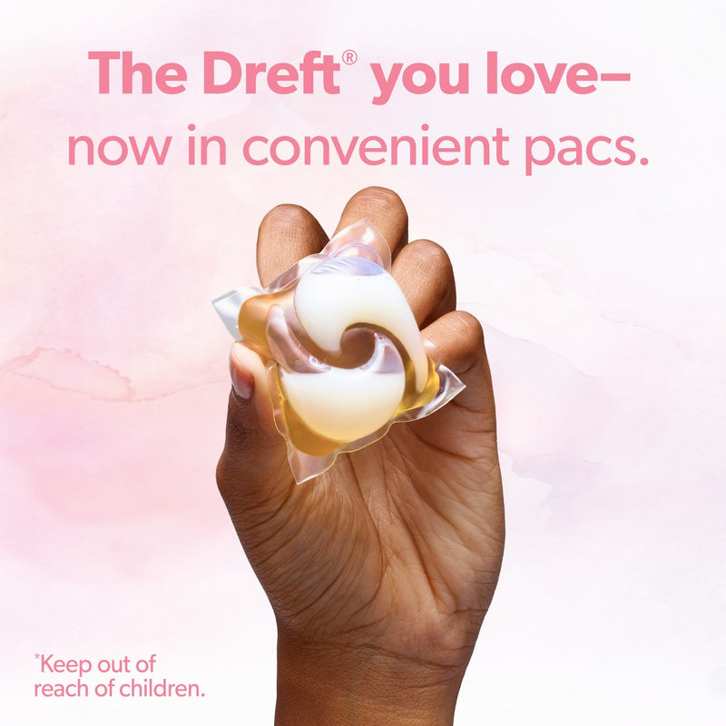 Dreft Lightly Scented HE Compatible Laundry Detergent Soap Pacs - 25ct