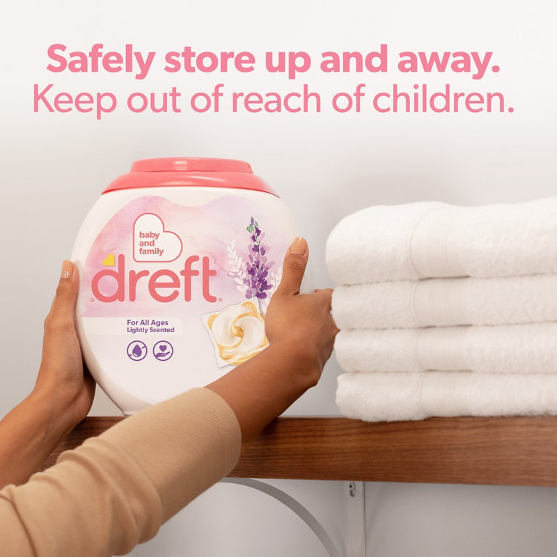 Dreft Lightly Scented HE Compatible Laundry Detergent Soap Pacs - 25ct