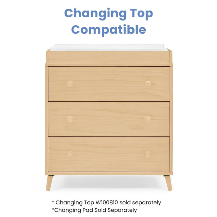 Delta Children Jordan 3 Drawer Dresser with Interlocking Drawers - Natural (LOCAL PICKUP ONLY)