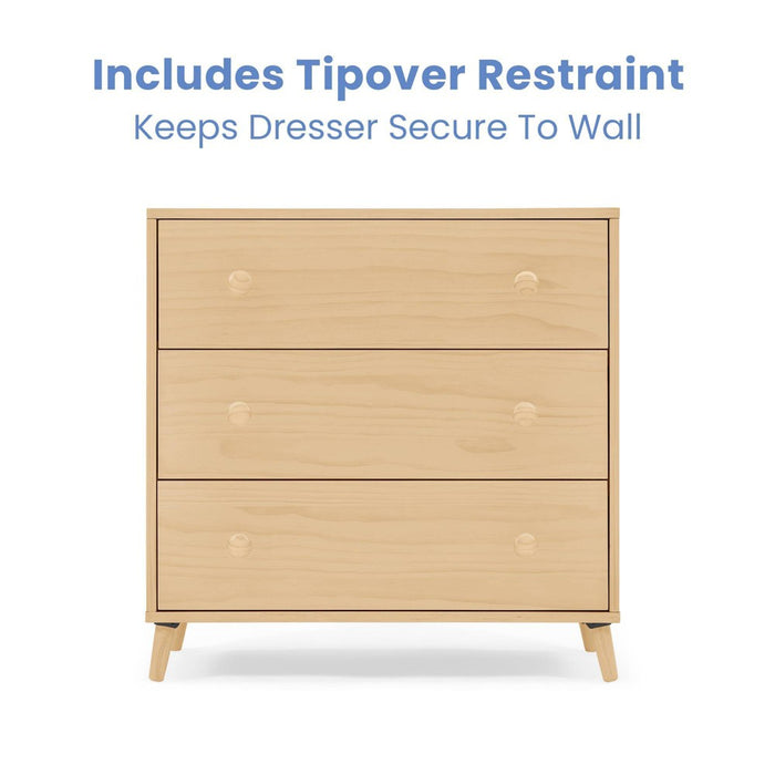 Delta Children Jordan 3 Drawer Dresser with Interlocking Drawers - Natural (LOCAL PICKUP ONLY)