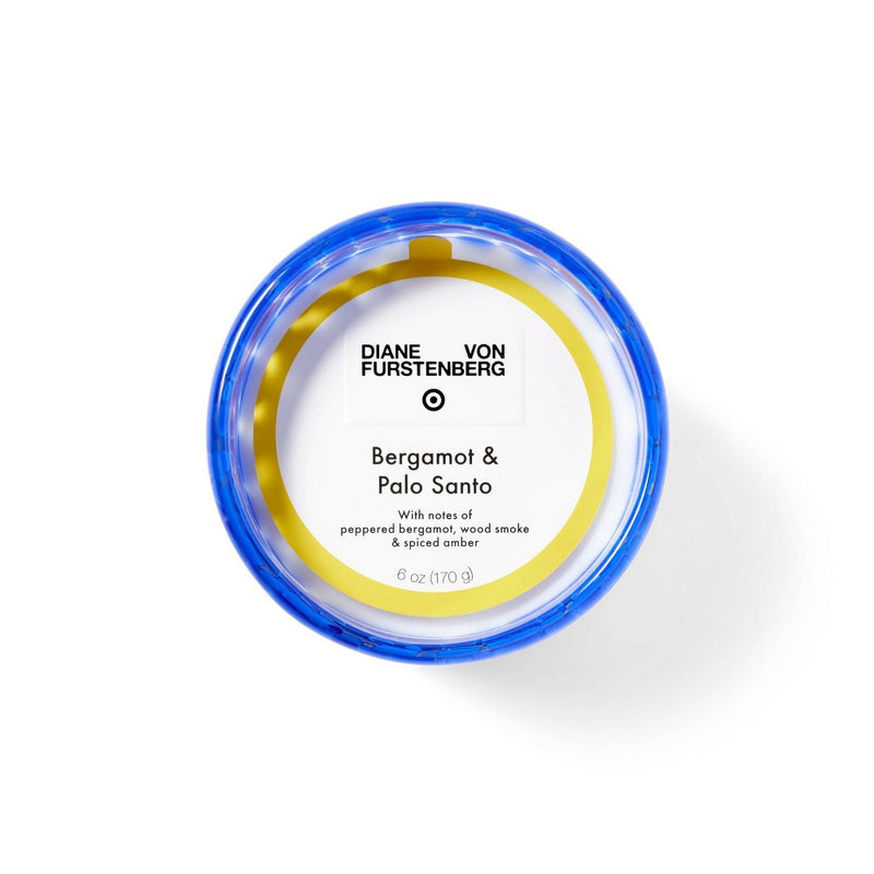 Dot Glass Blue Bergamot and Palo Santo 6oz Candle - DVF for Target