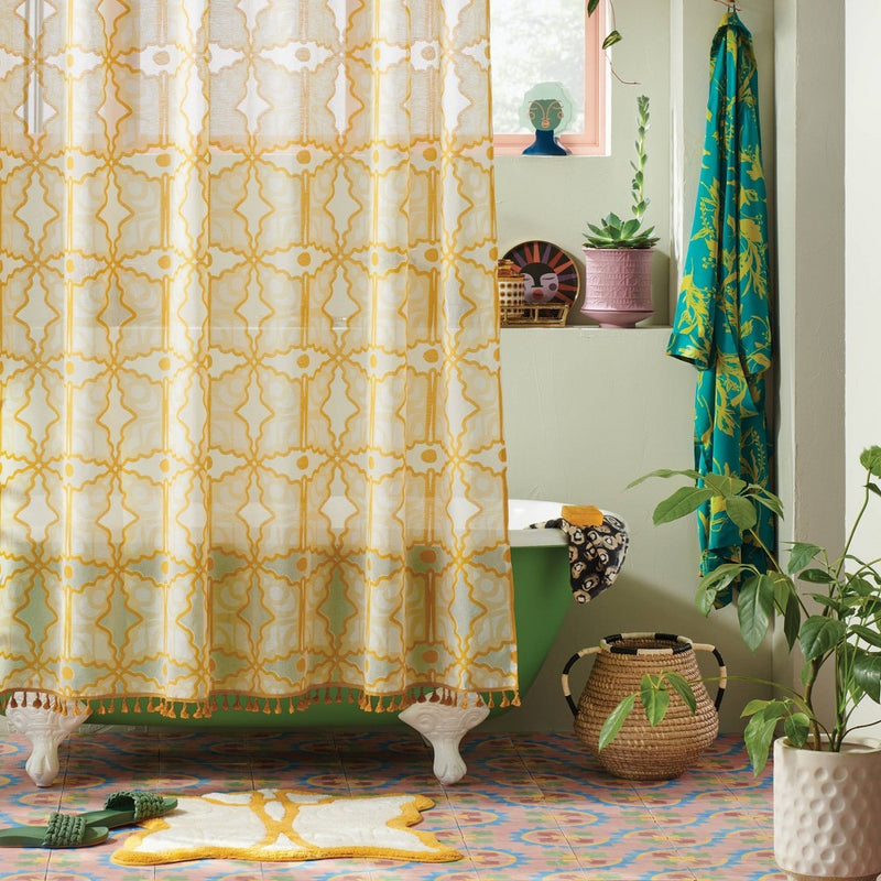 26"x26" Butterfly Shaped Bath Rug Yellow - Opalhouse designed with Jungalow (LOCAL PICKUP ONLY)