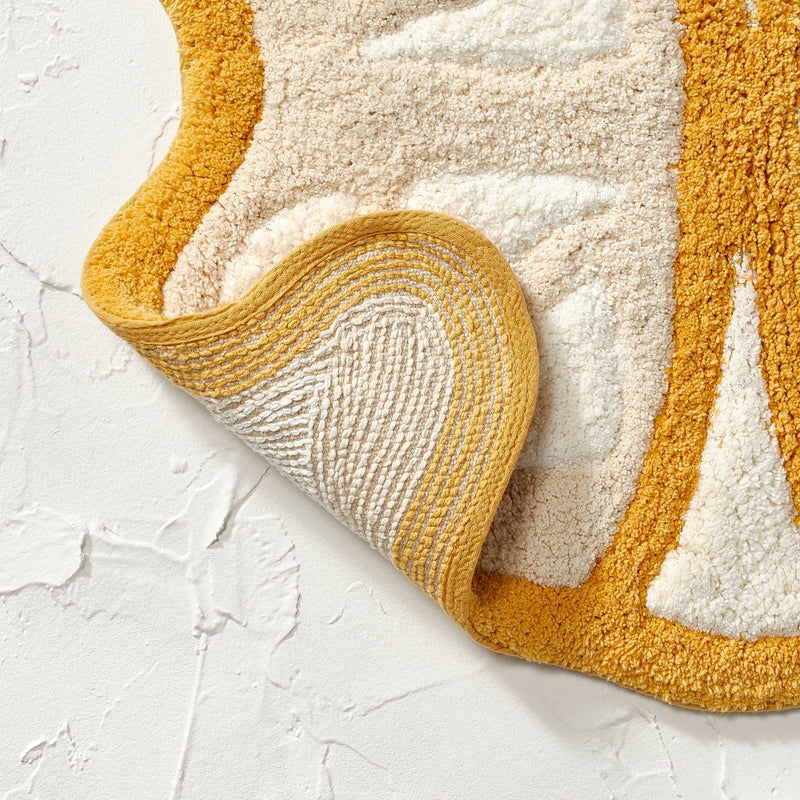 26"x26" Butterfly Shaped Bath Rug Yellow - Opalhouse designed with Jungalow (LOCAL PICKUP ONLY)