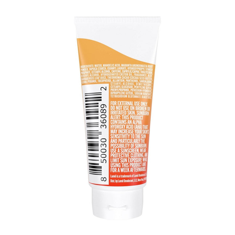 Lume Whole Body Women's Deodorant - Mini Invisible Cream Tube - Aluminum Free - Clean Tangerine Scent - Trial Size - 0.5oz