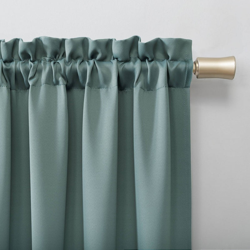 40"x84" Sun Zero Blackout Kenneth Energy Saving Rod Pocket Curtain Panel Blue