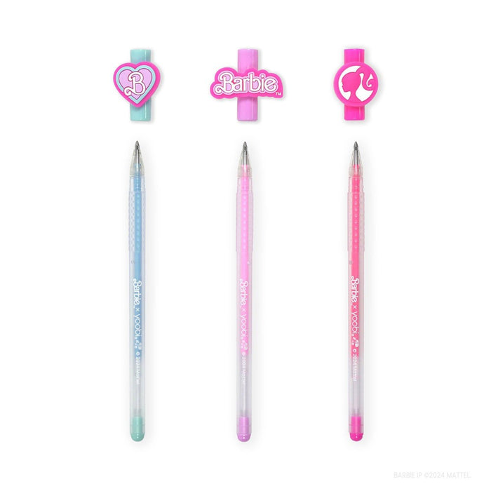 Yoobi Gel Pen 3pk with Charms Barbie