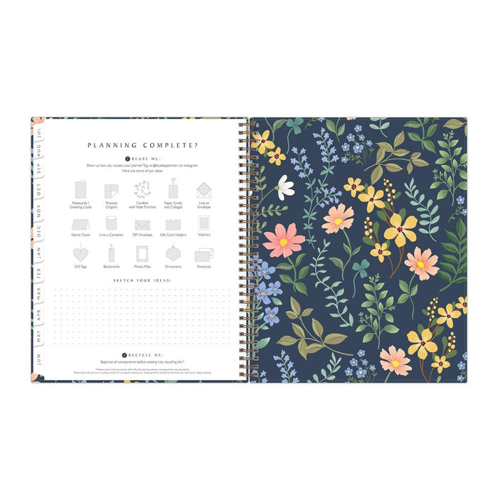 Blue Sky 2024-25 Weekly/Monthly Planner 11"x8.5" Sustainability Wirebound Nolana