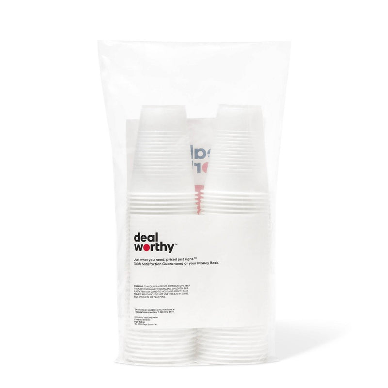 Clear Disposable Cups - 9 fl oz/80ct - Dealworthy