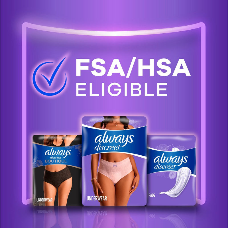 Always Discreet Adult Postpartum Incontinence Underwear for Women - Maximum Protection - XL - 34ct