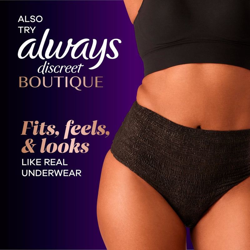 Always Discreet Adult Postpartum Incontinence Underwear for Women - Maximum Protection - XL - 34ct