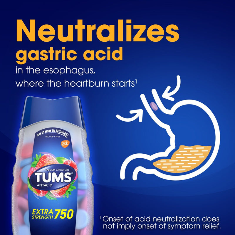 TUMS Extra Strength Assorted Berries Antacid Chewable Tablets - 96ct