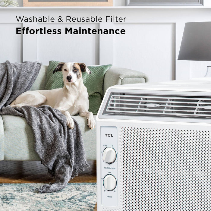 TCL 5000 BTU Window Air Conditioner 150sf.ft Reusable Filter Compact Design (H5W33M) (LOCAL PICKUP ONLY)