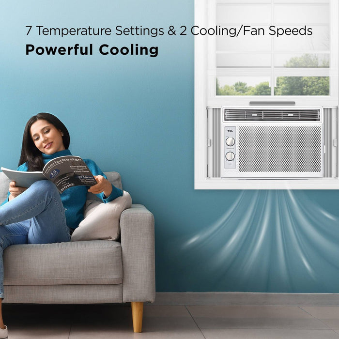 TCL 5000 BTU Window Air Conditioner 150sf.ft Reusable Filter Compact Design (H5W33M) (LOCAL PICKUP ONLY)