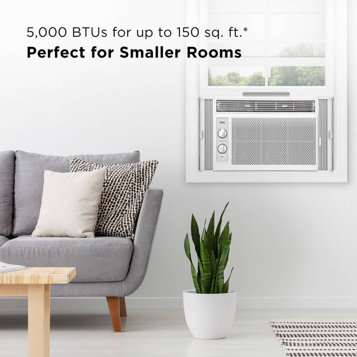 TCL 5000 BTU Window Air Conditioner 150sf.ft Reusable Filter Compact Design (H5W33M) (LOCAL PICKUP ONLY)