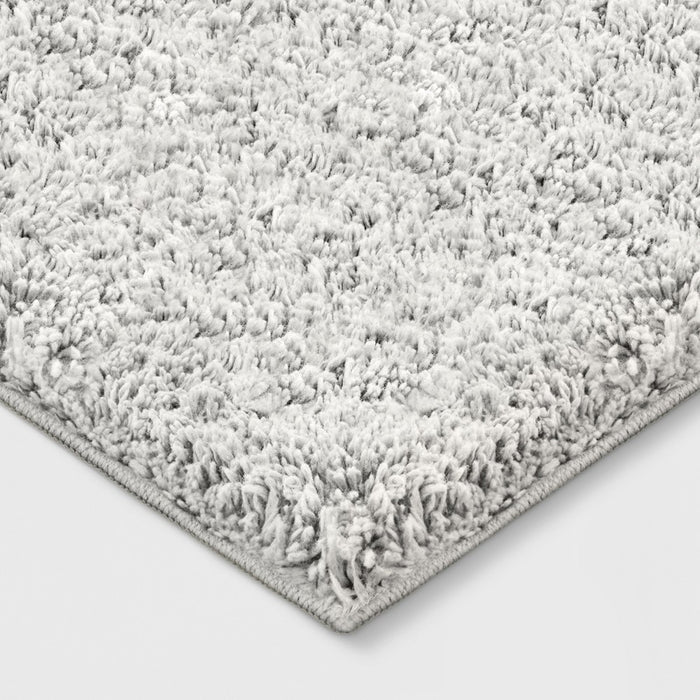 2'6"x3'10" Washable Plush Shag Accent Rug Cream - Room Essentials