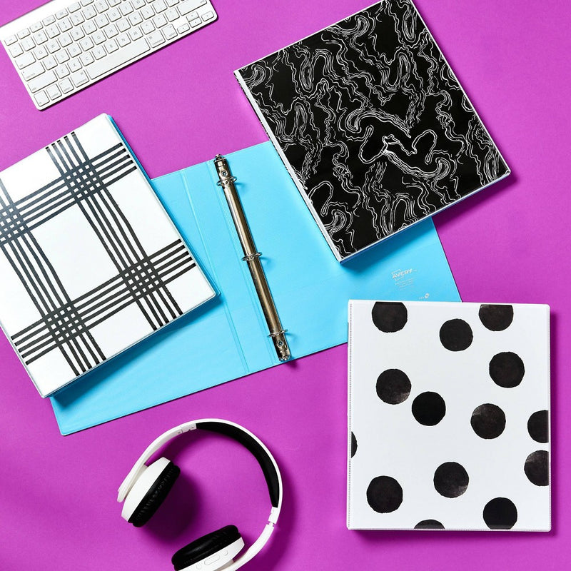 Avery 1" Round Ring Binder Fashion Dots
