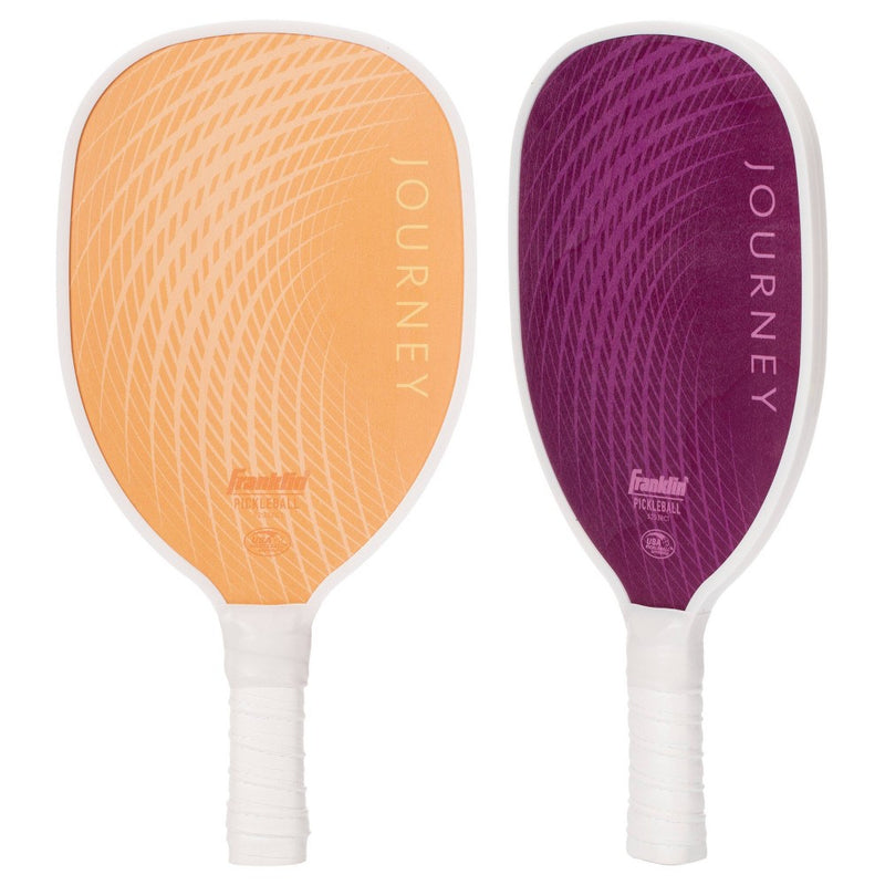 Franklin Sports 2 Player Wood Journey Pickleball Paddle Ball Se- Purple/Orange
