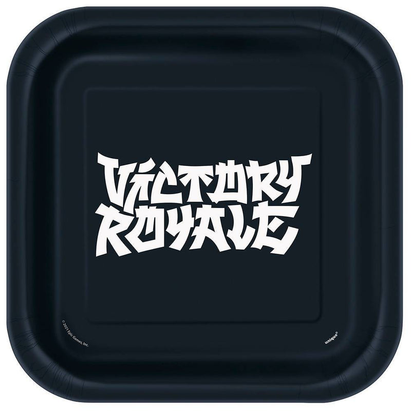 Fortnite 9" 8ct Dinnerware Plates Black/White