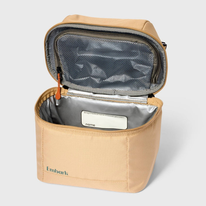 Dual Compartment Classic Molded Lunch Bag Tan - Embark?