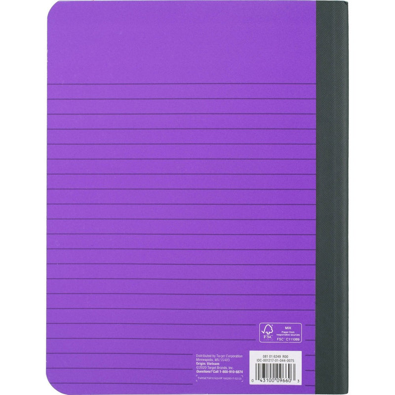 College Ruled Purple Hard Cover Composition Notebook - up & up