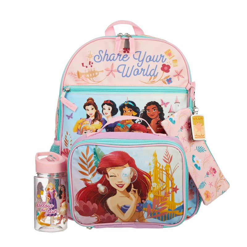 Disney Kids' 5pc 16" Backpack Set with Lunch Bag - Princess