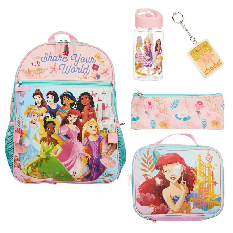 Disney Kids' 5pc 16" Backpack Set with Lunch Bag - Princess