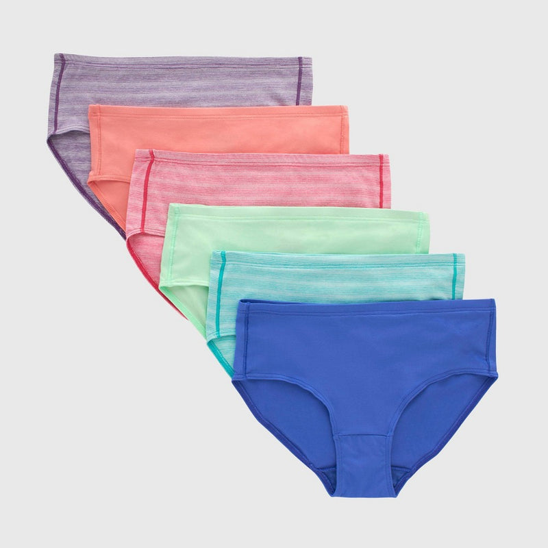 Hanes Girls' 6pk Pure Microfiber Briefs - Colors May Vary 6
