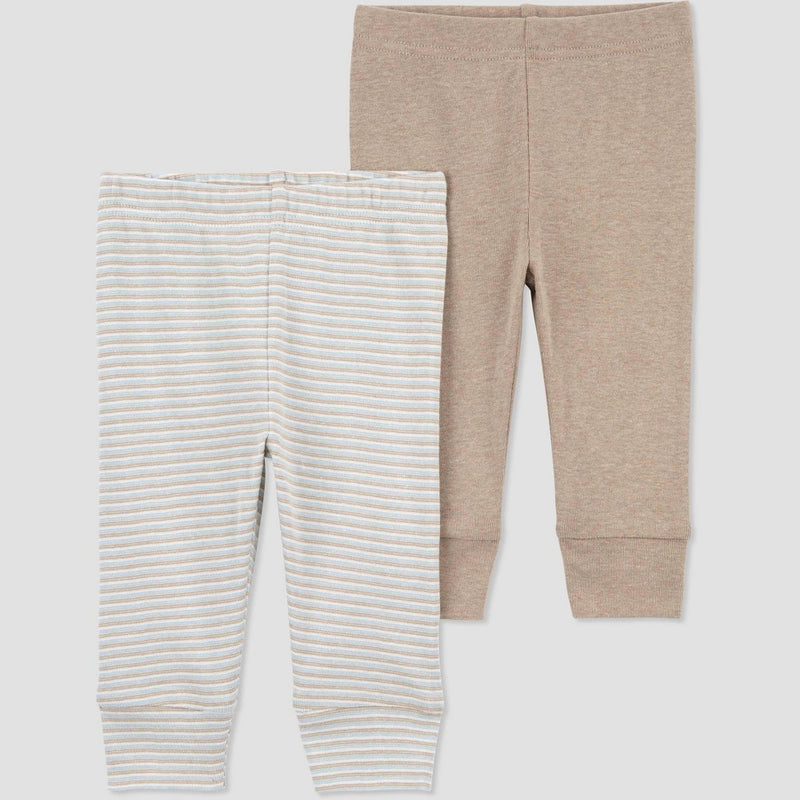 Carter's Just One You Baby Boys' 2pk Pants - Brown/Gray 6M