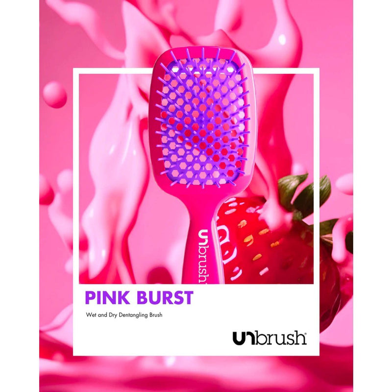 UNbrush Detangler Hair Brush - Neon Pink