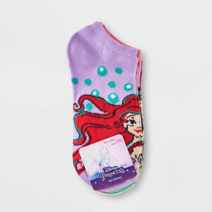Girls' Disney Princess 6pk Socks - S/M