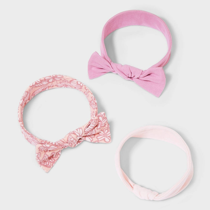 Baby Girls' 3pk Headwrap Floral - Cloud Island Newborn
