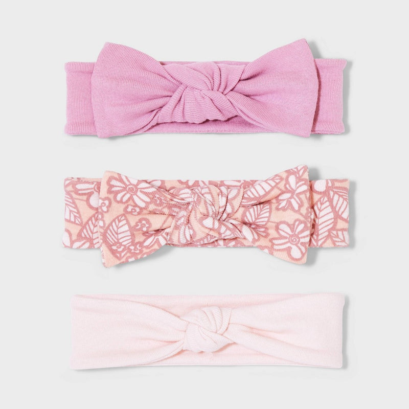 Baby Girls' 3pk Headwrap Floral - Cloud Island Newborn