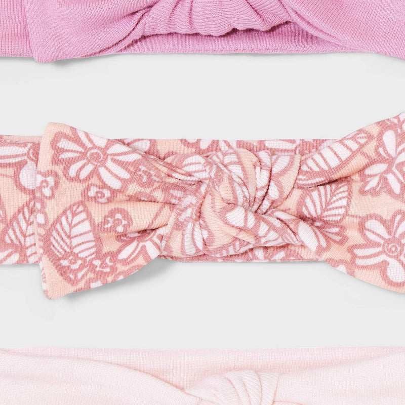 Baby Girls' 3pk Headwrap Floral - Cloud Island Newborn