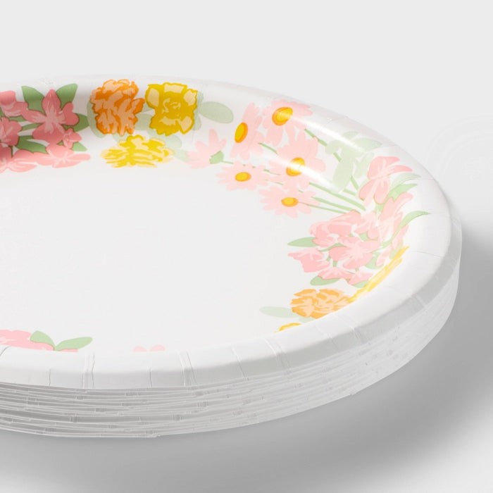 20ct Floral Snack Plates - Spritz