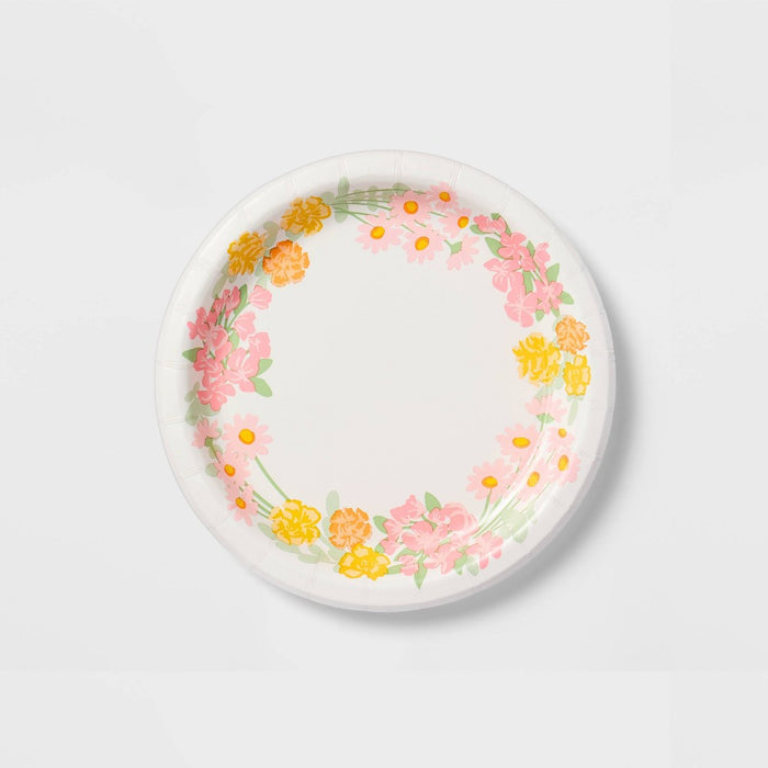 20ct Floral Snack Plates - Spritz