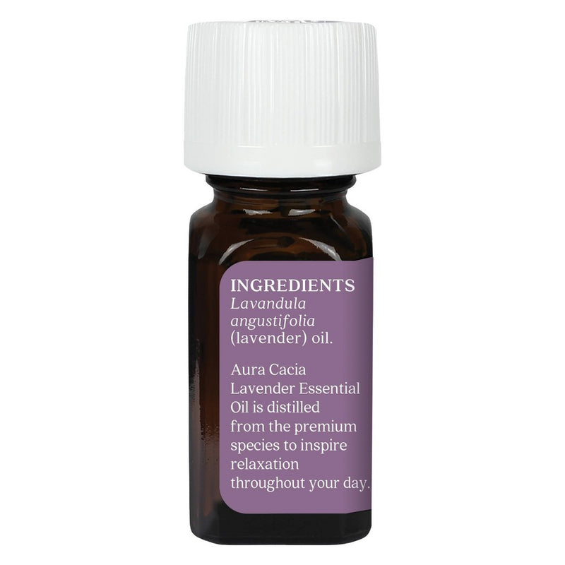 Lavender Essential Oil Single - Aura Cacia: Pure Aromatherapy, Relaxing Floral Scent, GC/MS Tested