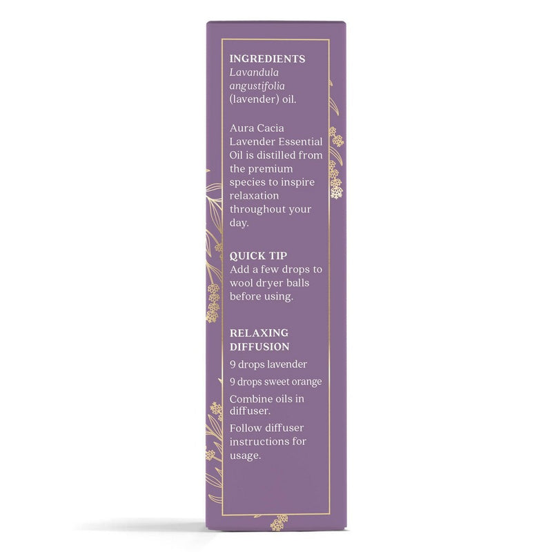 Lavender Essential Oil Single - Aura Cacia: Pure Aromatherapy, Relaxing Floral Scent, GC/MS Tested