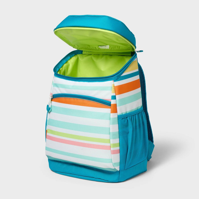 20 Cans/7.5qt Backpack Cooler Beachy Multi Stripes - Sun Squad