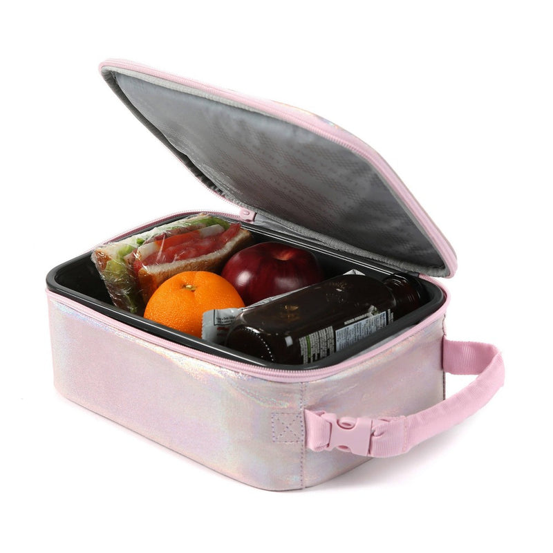 Fulton Bag Co. Upright Lunch Bag - Pink Glitter Iridescent