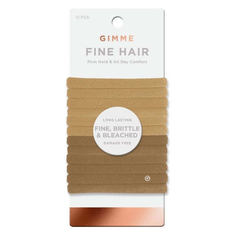 Gimme Beauty Fine Hair Tie Bands - Blonde - 12ct