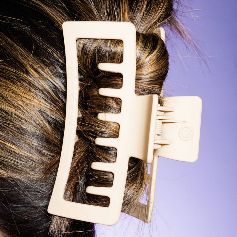 Gimme Beauty Thich Rectangle Double Teeth Claw Clip - Blonde