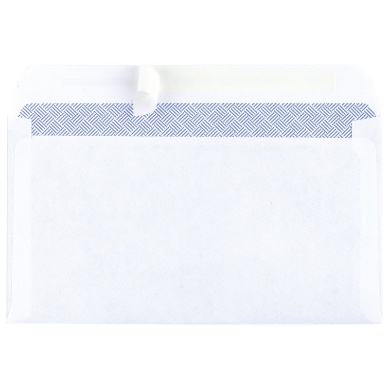 55ct Press and Seal Security Envelopes 3.5" x 6.5" White - up&up