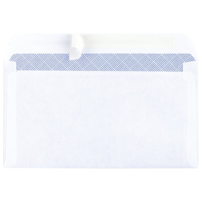 55ct Press and Seal Security Envelopes 3.5" x 6.5" White - up&up