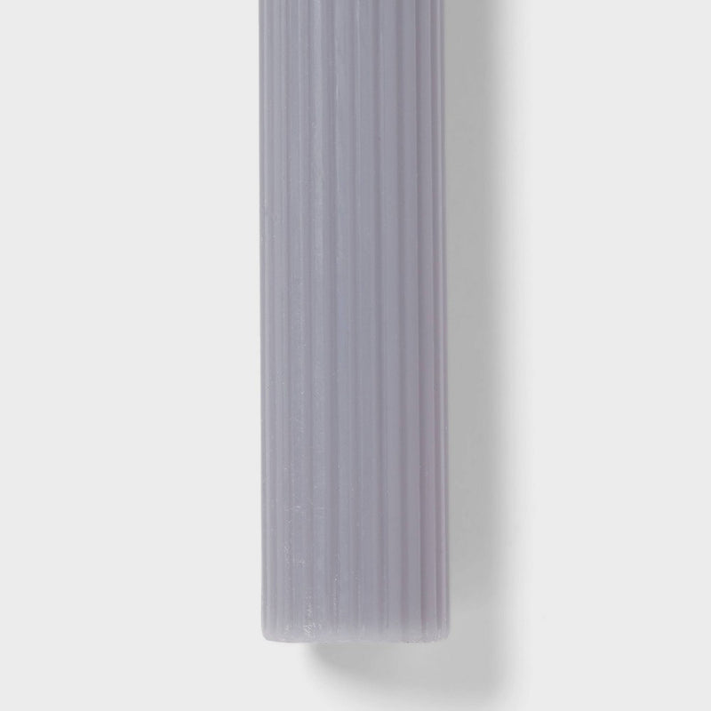 2pk 1.06oz 10" Ultimate Gray Unscented Ribbed Taper Flame Candles - Threshold
