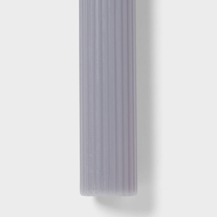 2pk 1.06oz 10" Ultimate Gray Unscented Ribbed Taper Flame Candles - Threshold