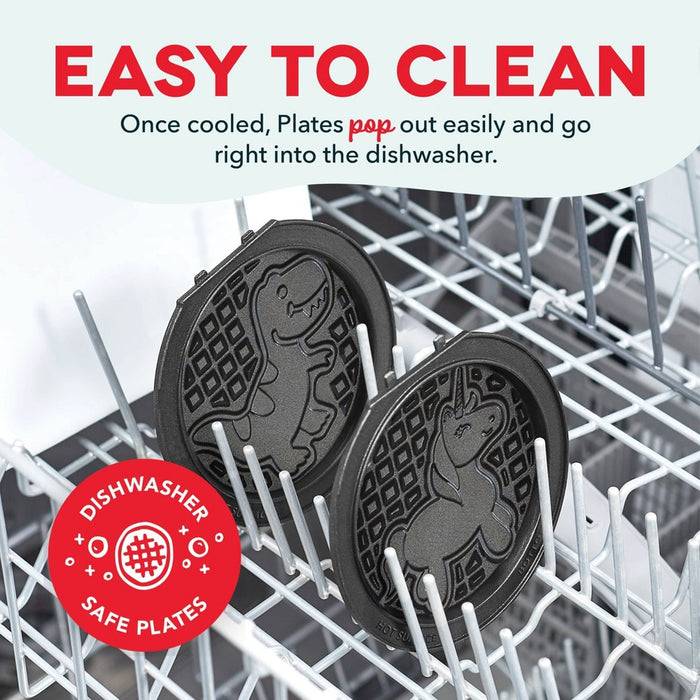 Dash MultiMaker Mini System with 6 Removable Plates: Waffle and Griddle