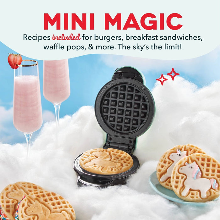 Dash MultiMaker Mini System with 6 Removable Plates: Waffle and Griddle