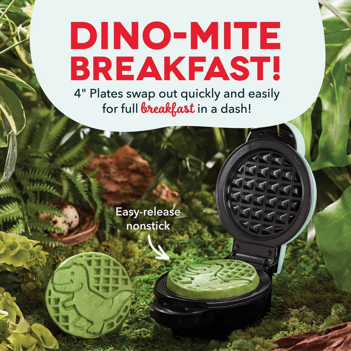 Dash MultiMaker Mini System with 6 Removable Plates: Waffle and Griddle