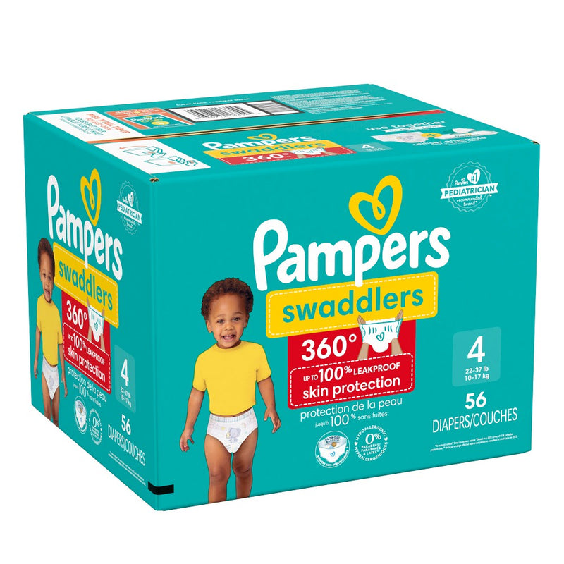 Pampers Swaddler 360 Super Disposable Baby Diapers - Size 4 - 56ct