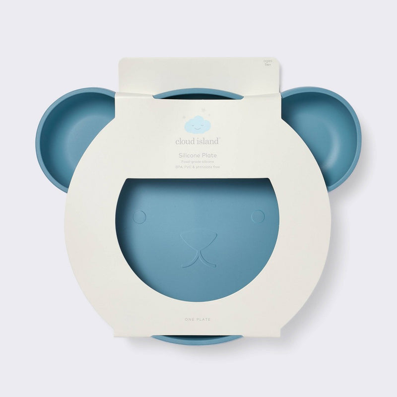 Silicone Dining Plate - Blue Bear - Cloud Island